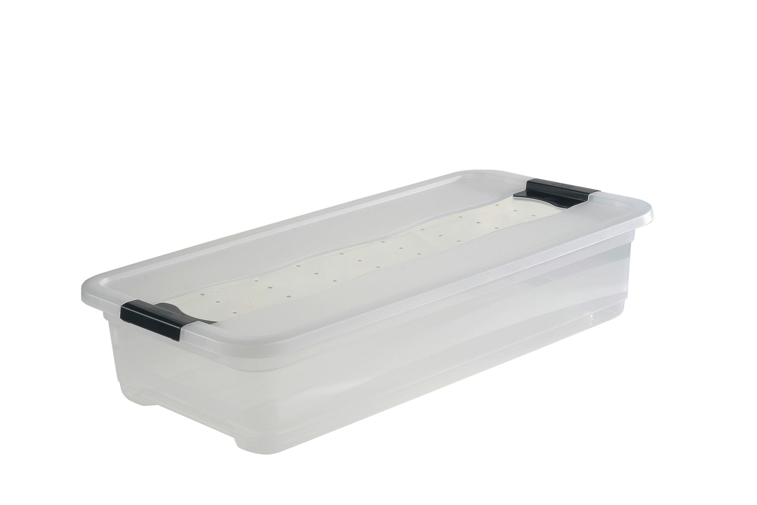 ŠKATLA S POKROVOM   79,5/39,5/17 cm     - prosojno, Basics, umetna masa (79,5/39,5/17cm)