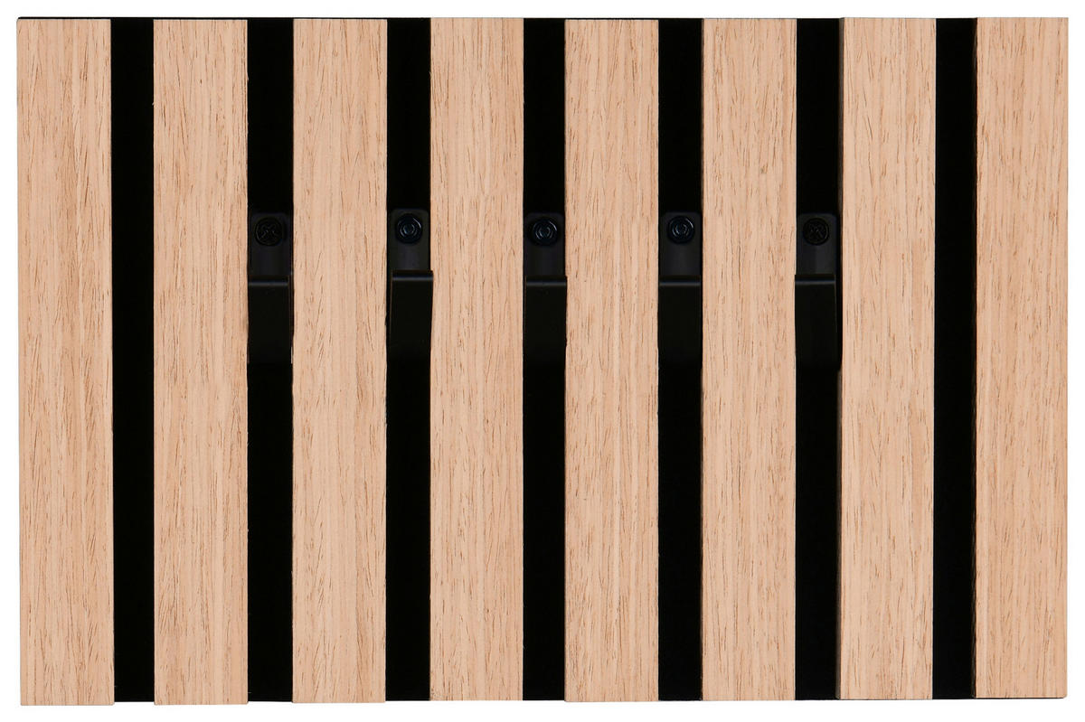 VEŠIAK NA KĽÚČE, čierna - čierna, Modern, kompozitné drevo/textil (31/20/2cm) - Mömax