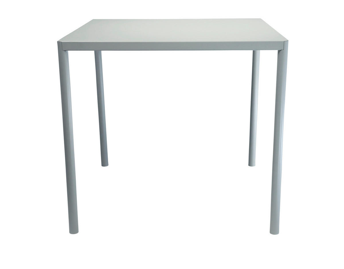 GARTENTISCH 80/80/73 cm Metall quadratisch  - Weiß, MODERN, Metall (80/80/73cm) - Jan Kurtz