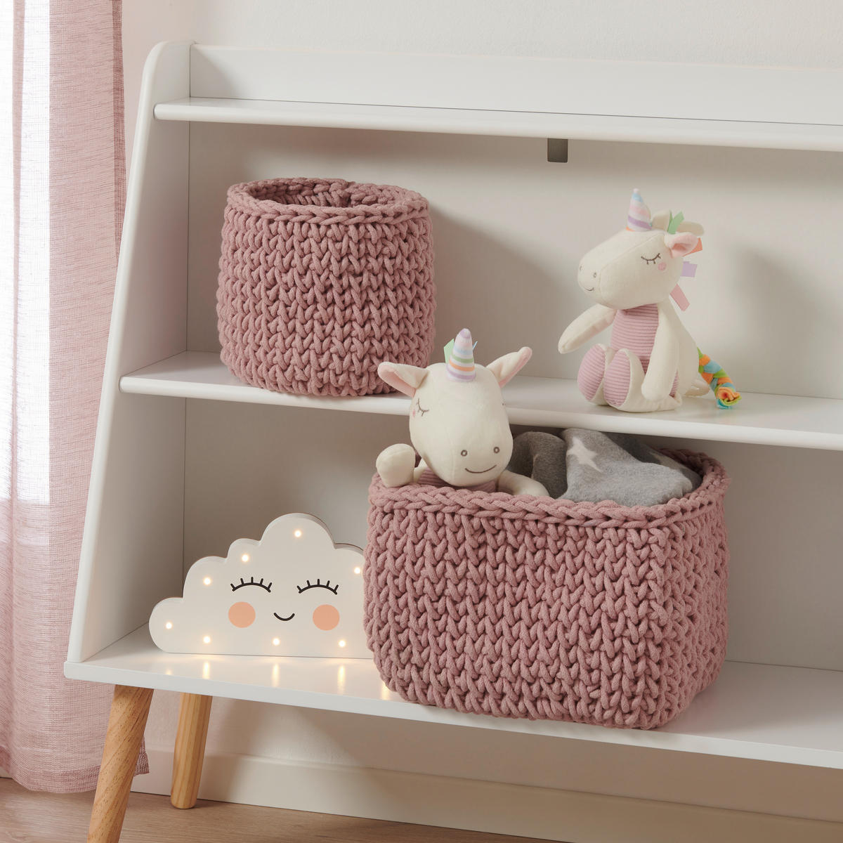AUFBEWAHRUNGSKÖRBCHEN  18/18 cm    - Pink, Basics, Textil (18/18cm) - Patinio