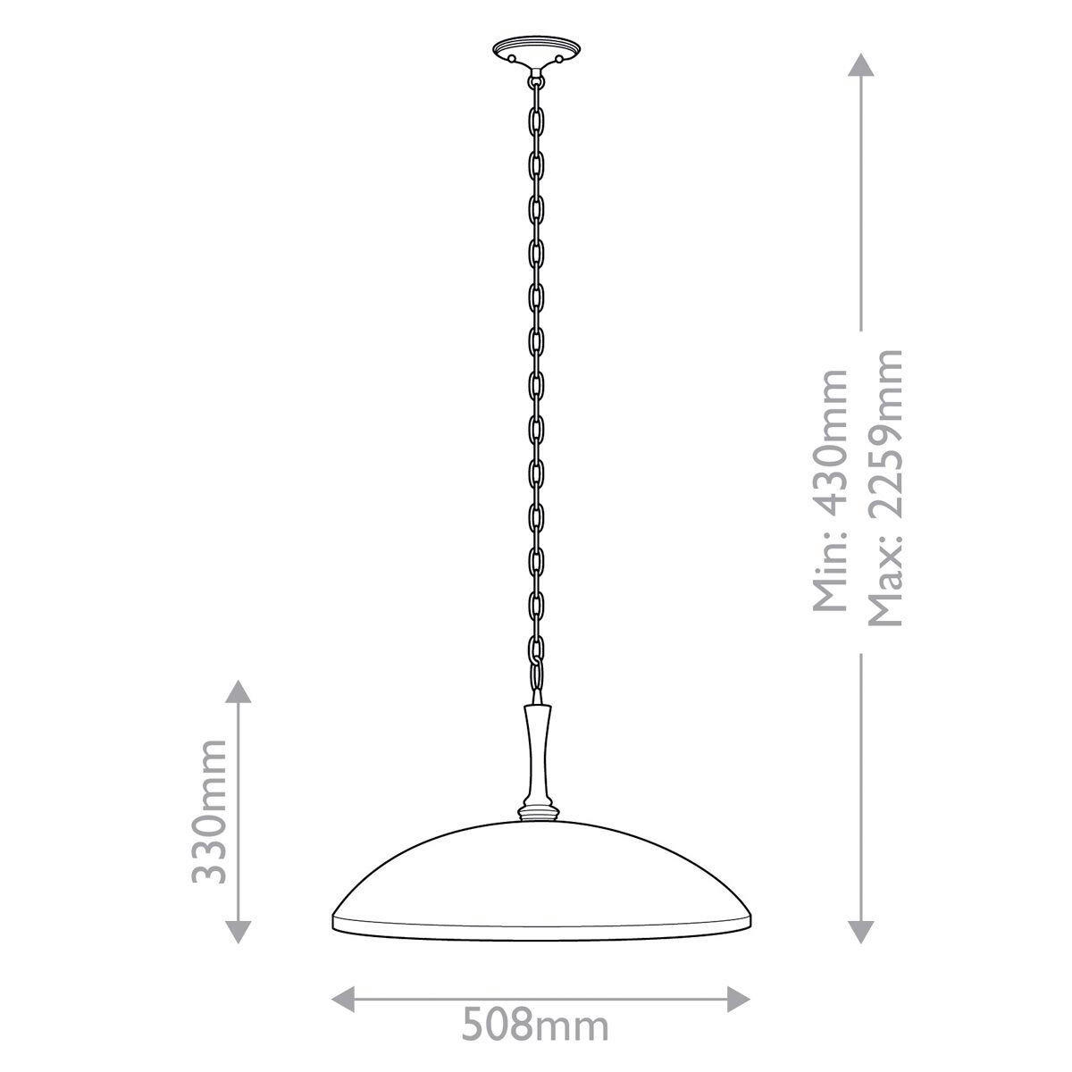 HÄNGELEUCHTE    - Champagner/Schwarz, Konventionell, Metall (225.9/33/50.8cm) - Elstead Lighting