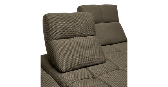 ECKSOFA in Struktur Graubraun  233/313 cm  - Graubraun/Schwarz, Design, Kunststoff/Textil (233/313cm) - Emilio Belluti