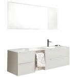 BADEZIMMER  in 150,8 cm  - Kaschmir/Alufarben, Natur, Holzwerkstoff/Stein (150,8cm) - Novel