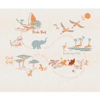 FOTOTAPETE THE LION KING CIRCLE OF LIFE  - Beige, Design, Textil (300/250cm) - Disney