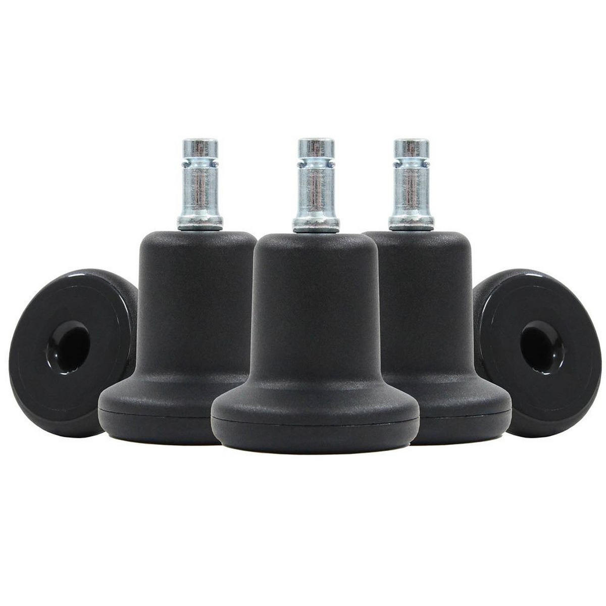 BÜROSTUHLGLEITER - Schwarz, Basics, Kunststoff/Metall (5,5/5,9/5,5cm) - MID.YOU