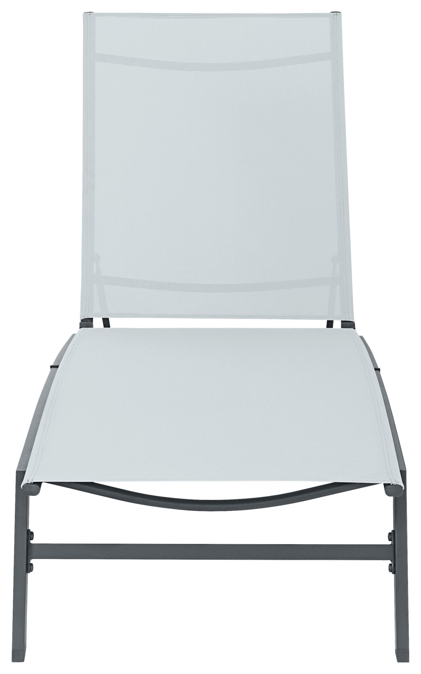 SONNENLIEGE 195/90/63 cm  - Anthrazit/Weiß, Basics, Metall (195/90/63cm) - Ambia Garden