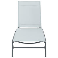 SONNENLIEGE 195/90/63 cm  - Anthrazit/Weiß, Basics, Metall (195/90/63cm) - Ambia Garden