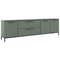LOWBOARD Soul  in  - Schilfgrün/Schwarz, MODERN, Holzwerkstoff/Metall (225/66/40cm)