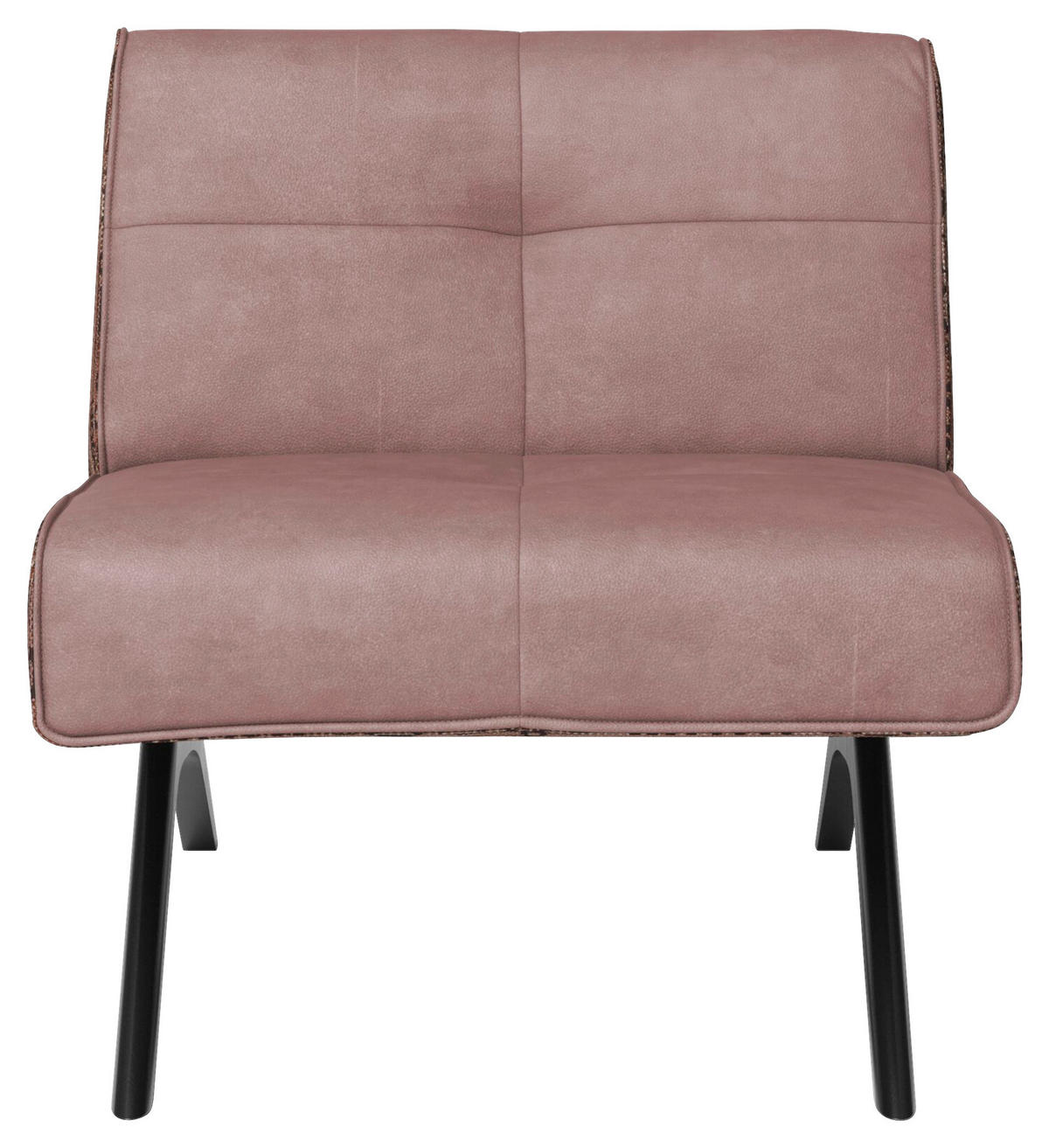 KŘESLO, textil, kůže, starorůžová - starorůžová/černá, Design, dřevo/textil (74/72/83cm) - Joop!