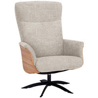 RELAXSESSEL in Holz, Textil Beige  - Beige/Schwarz, Design, Holz/Textil (71/104/77cm) - Welnova