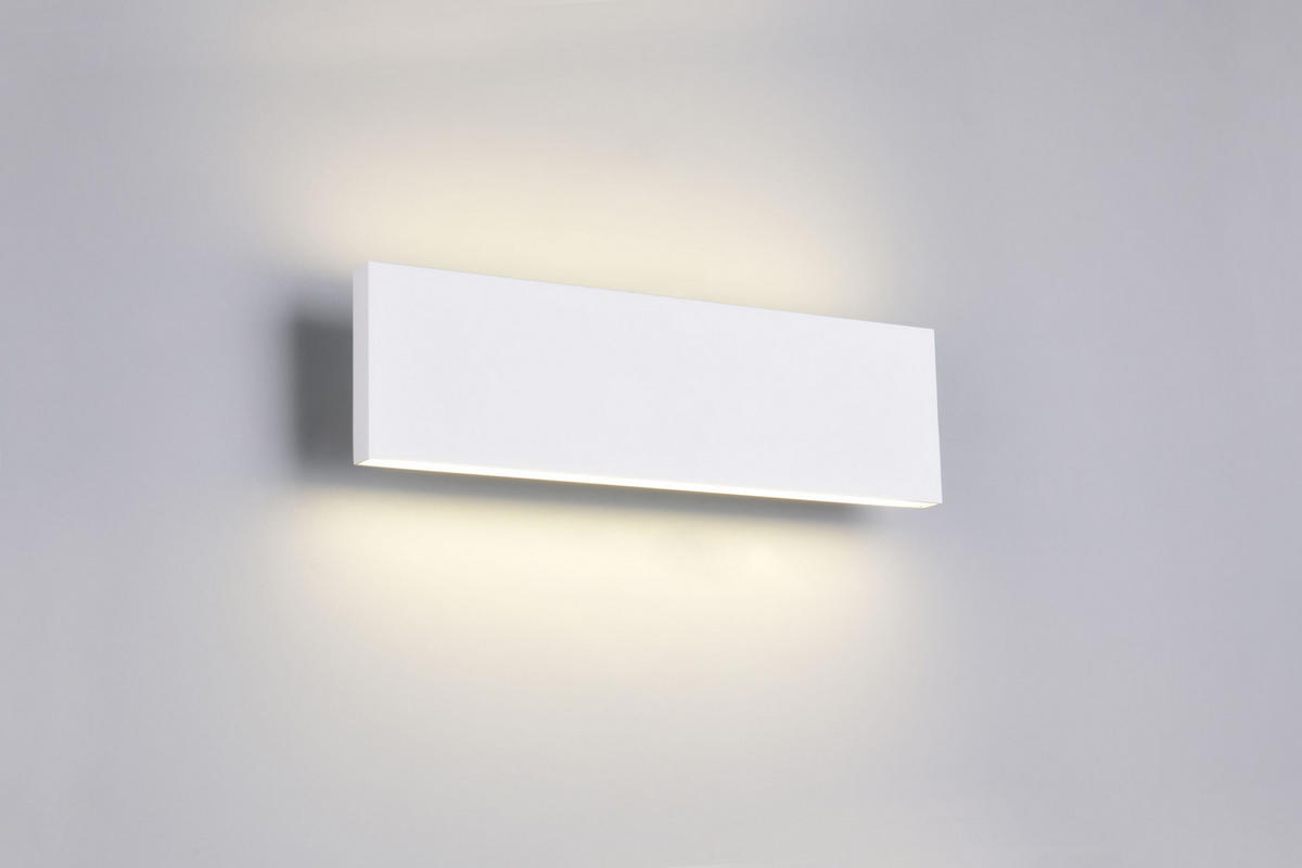 LED-WANDLEUCHTE - Weiss, Design, Kunststoff/Metall (28/8/4,5cm) - Novel