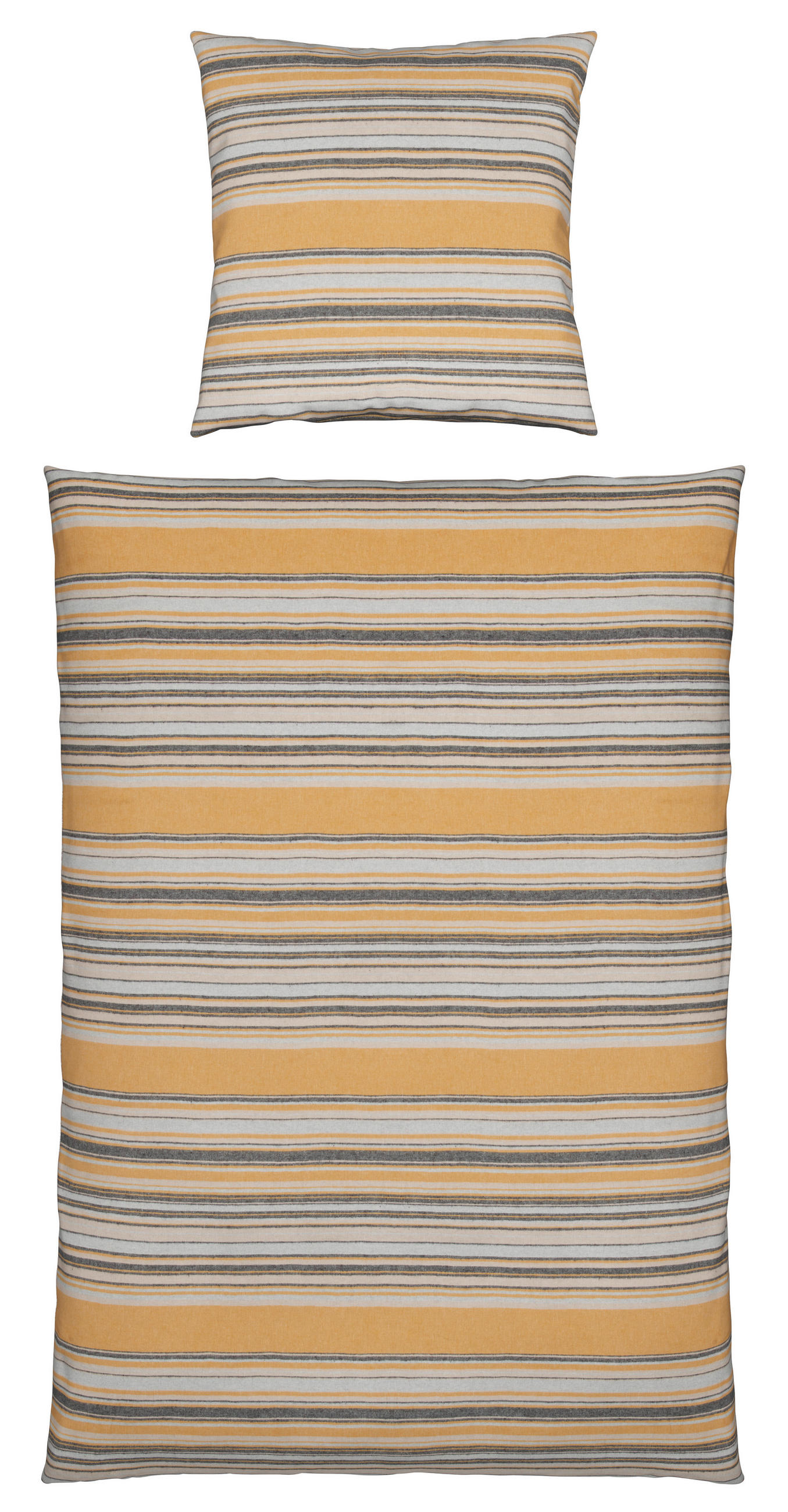 BETTWÄSCHE Flanell 155/220 cm  - Goldfarben, Basics, Textil (155/220cm) - Novel