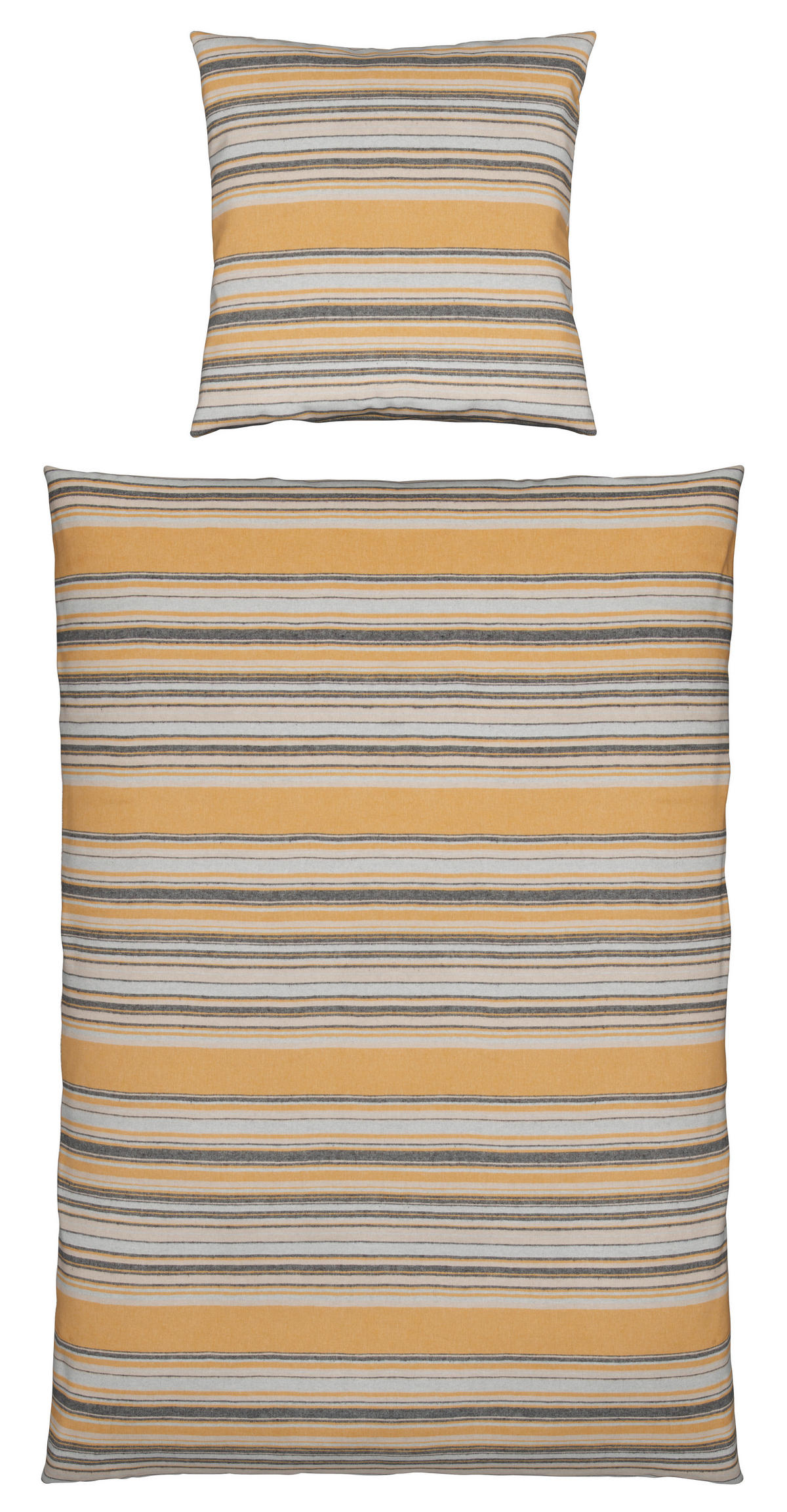 BETTWÄSCHE Flanell 155/220 cm  - Goldfarben, Basics, Textil (155/220cm) - Novel