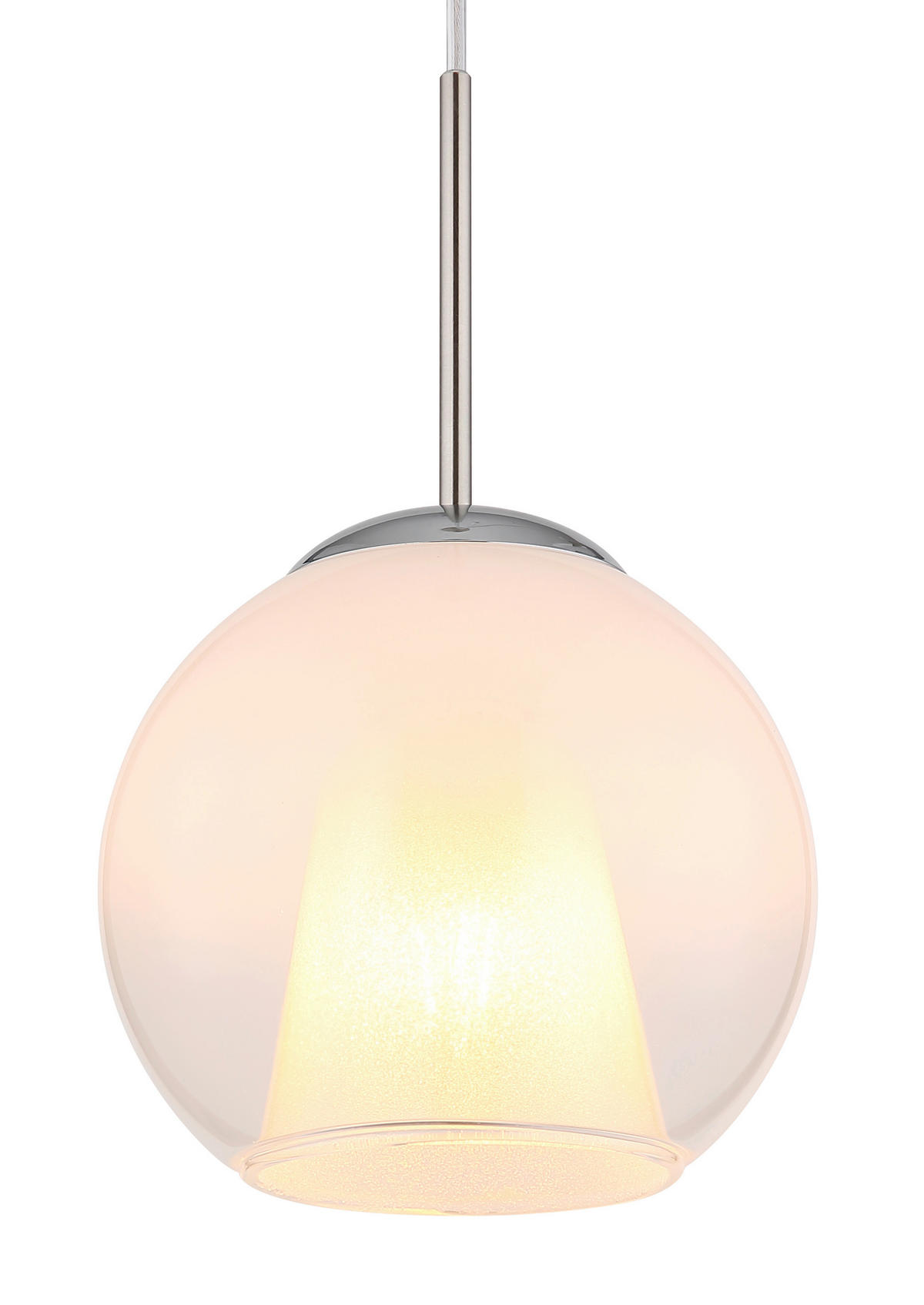 HÄNGELEUCHTE 20/120 cm    - Klar/Chromfarben, Basics, Glas/Kunststoff (20/120cm) - Globo