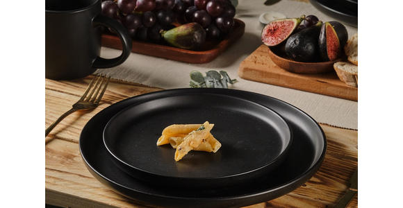 KOMBISERVICE Salerno 16-teilig  - Schwarz, Trend, Keramik - Novel