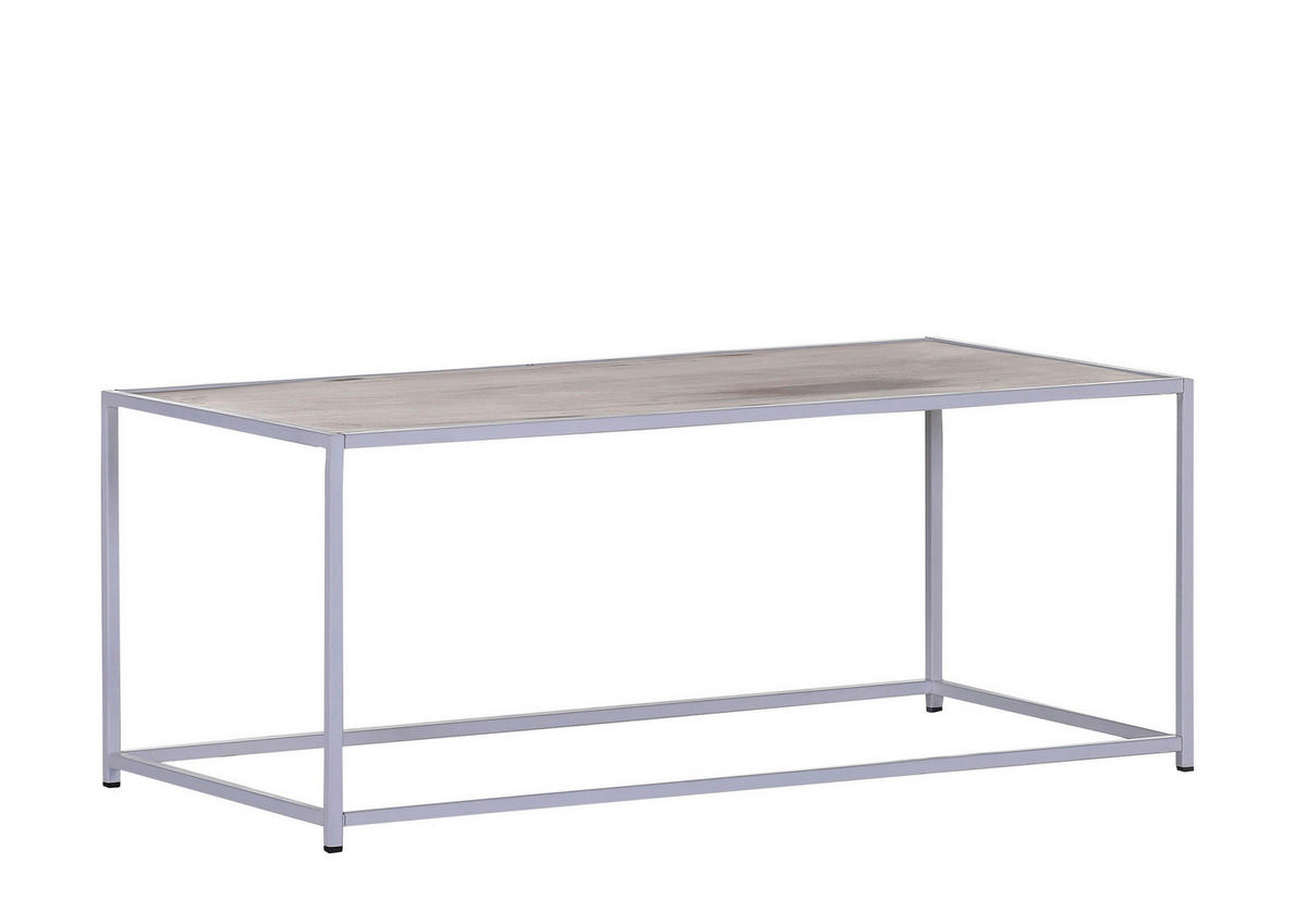KONFERENČNÍ STOLEK, bílá, dřevo, kov, 100/50/40 cm - bílá, Trend, kov/dřevo (100/50/40cm) - Livetastic
