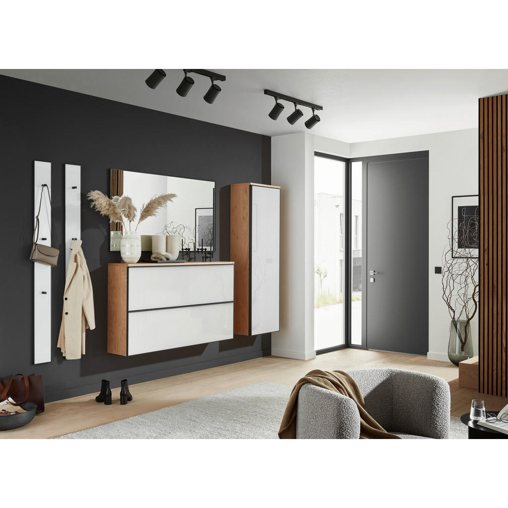 Thumbnail - Dieter Knoll Wandspiegel, Anthrazit, Glas, rechteckig, 138x77x3 cm, Goldenes M, Made in Germany, DGM-Klimapakt, waagrech...