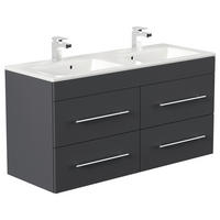 WASCHTISCHKOMBI 120 cm  - Graphitfarben/Weiß, Basics, Keramik/Holzwerkstoff (120cm) - MID.YOU