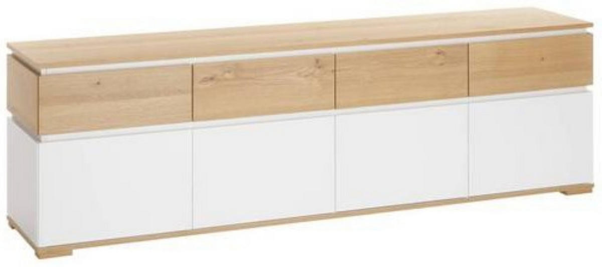 LOWBOARD  in 190/57/40 cm  - Eichefarben/Weiß, KONVENTIONELL, Holz/Holzwerkstoff (190/57/40cm) - Novel