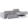 ECKSOFA Grau Chenille  - Schwarz/Grau, KONVENTIONELL, Kunststoff/Textil (290/203cm) - Carryhome