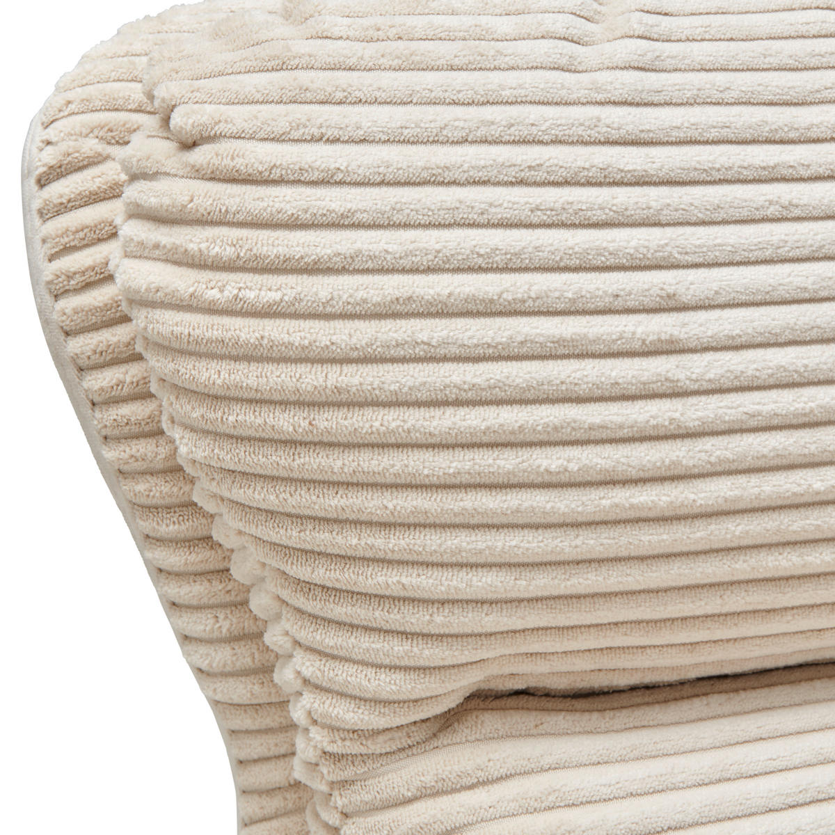 ARMLEHNSTUHL  in Eisen Cord  - Beige/Schwarz, LIFESTYLE, Textil/Metall (58/88/68cm) - MID.YOU
