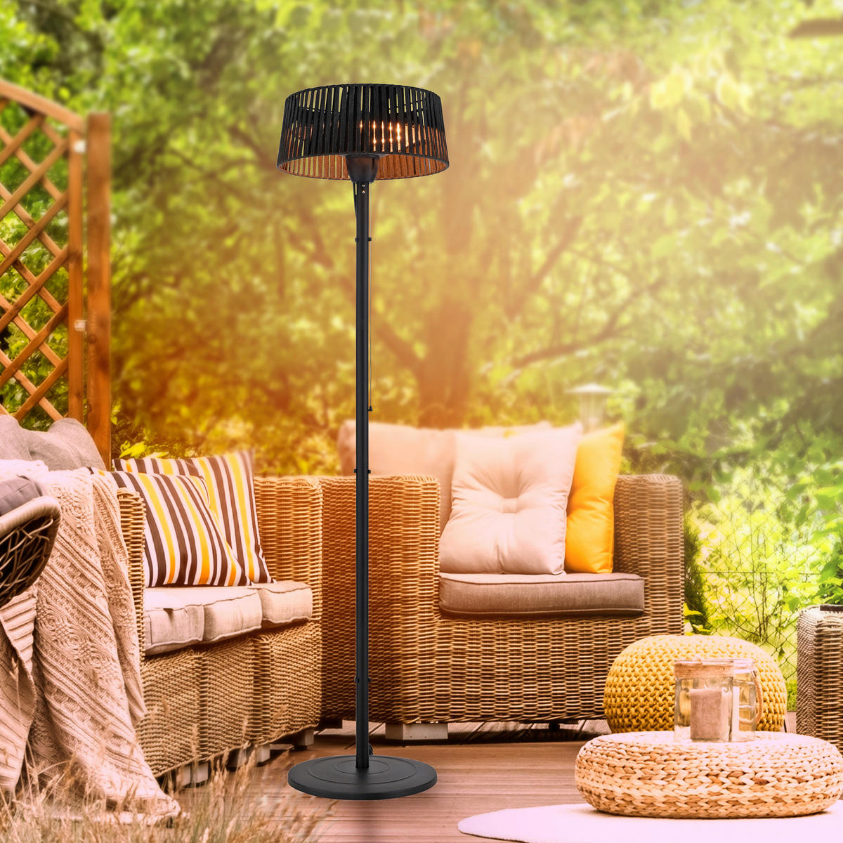 ZUNANJI GRELNIK  Glow   50/50/195 cm          - črna, Basics, kovina (50/50/195cm)