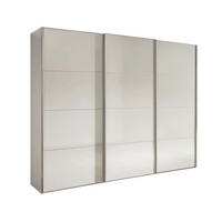 SCHWEBETÜRENSCHRANK 225/236/67 cm,  in Champagner, 3 Tür(en)  - Chromfarben/Champagner, MODERN, Glas/Holzwerkstoff (225/236/67cm) - Chameo