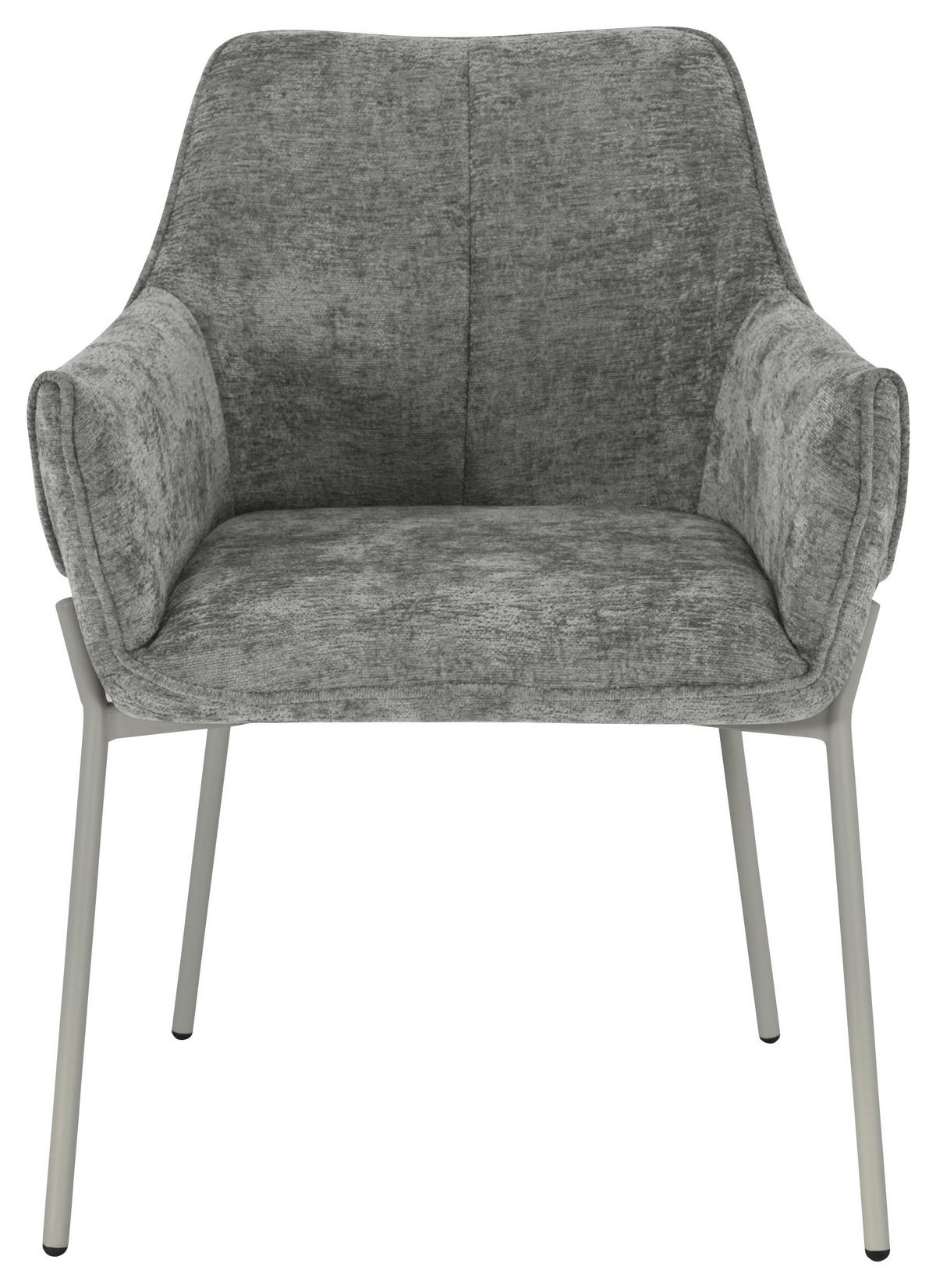 ARMLEHNSTUHL  in Eisen Chenille  - Dunkelgrau/Grau, MODERN, Holz/Textil (62/83/62cm) - MID.YOU