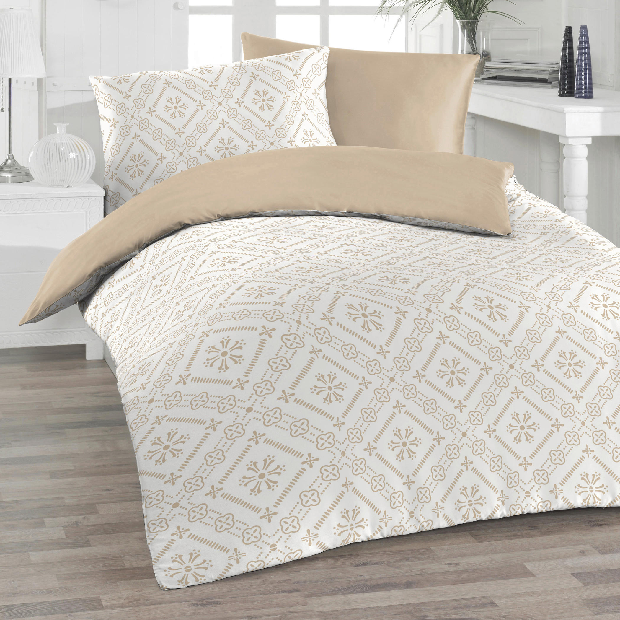 BETTWÄSCHE Renforcé 140/200 cm  - Beige, Trend, Textil (140/200cm) - Florella