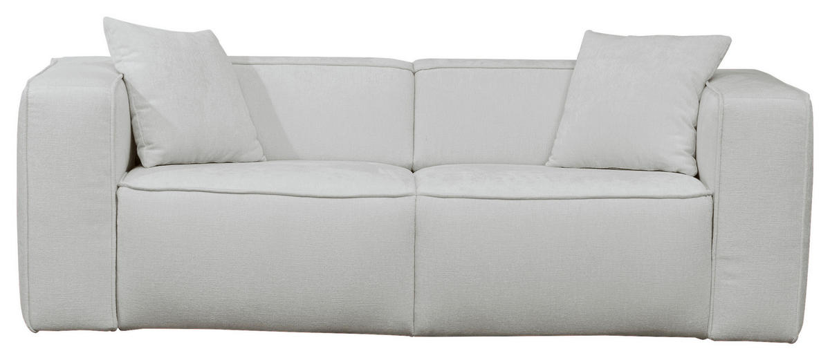 SCHLAFSOFA Chenille Hellgrau  - Hellgrau/Schwarz, Design, Kunststoff/Textil (227/74/105cm) - Novel