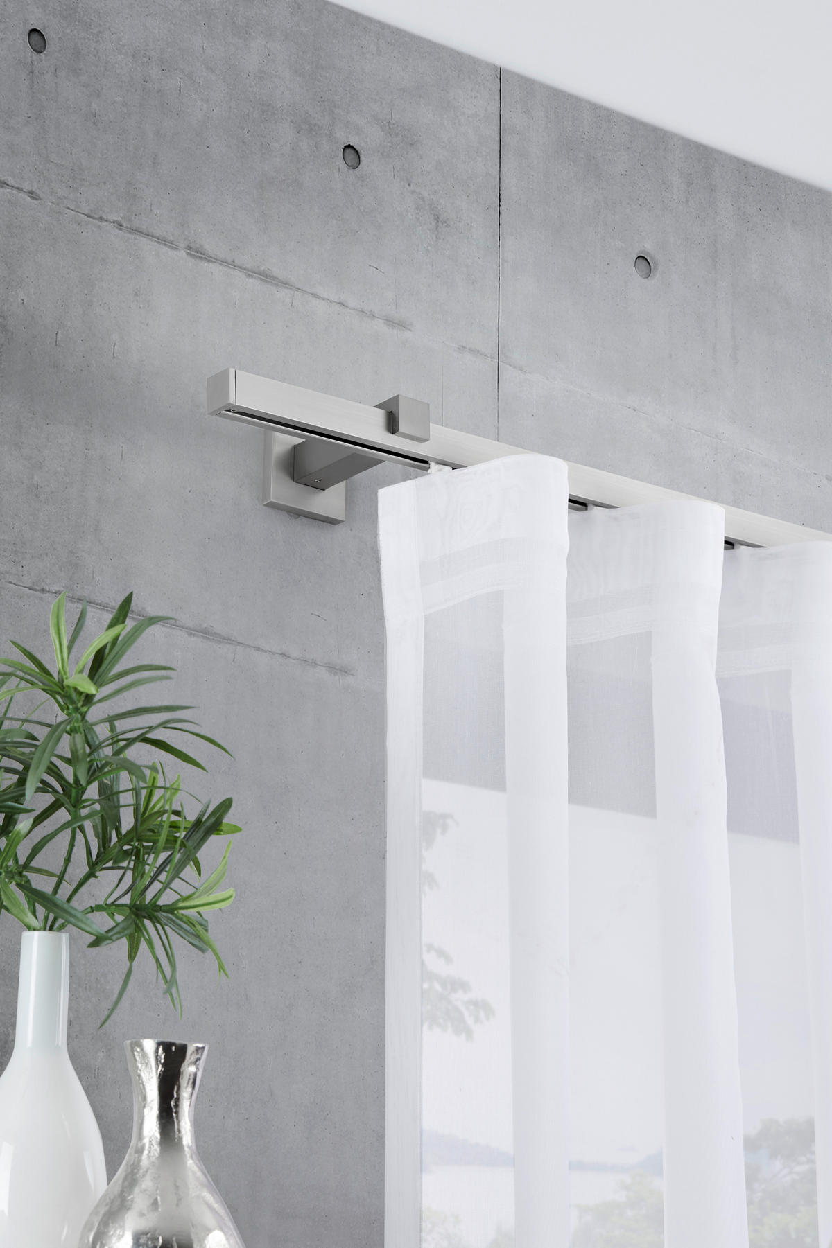 TYČ NA ZÁVĚSY A PŘÍSLUŠENSTVÍ  240 cm - barvy nerez oceli, Design, kov (240cm) - Homeware