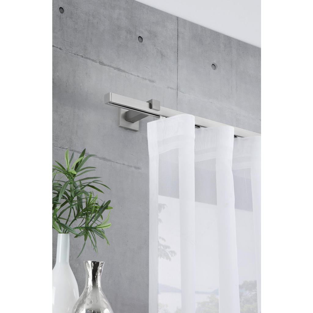 Thumbnail - Homeware Vorhangstangenset, Edelstahl, Metall, 200 cm, Wohntextilien, Gardinen & Vorhänge, Gardinen-Stangen