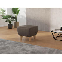 HOCKER Mikrofaser Braun  - Eichefarben/Braun, KONVENTIONELL, Holz/Textil (56/46/56cm) - Sit & More