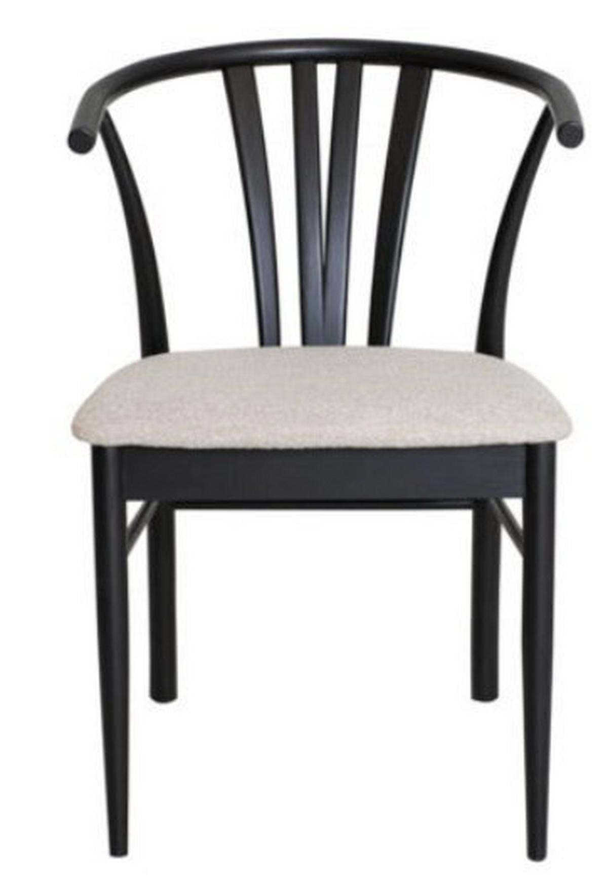 STOL bouclé  - beige/svart, Design, trä/textil (56/78/54cm) - Best Price