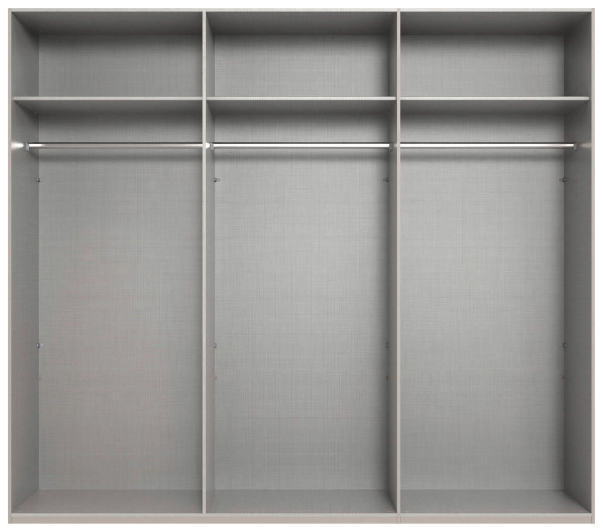 DREHTÜRENSCHRANK in Weiss  - Weiss/Alufarben, Modern, Holzwerkstoff/Metall (270/236/58cm) - MID.YOU