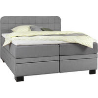 BOXSPRINGBETT 180/200 cm  Hellgrau  - Hellgrau/Schwarz, Konventionell, Holz/Textil (180/200cm) - Elegando