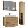 BADEZIMMER 4-teilig  in 94 cm  - Honigeiche/Weiss, Modern, Keramik/Holzwerkstoff (94cm) - MID.YOU