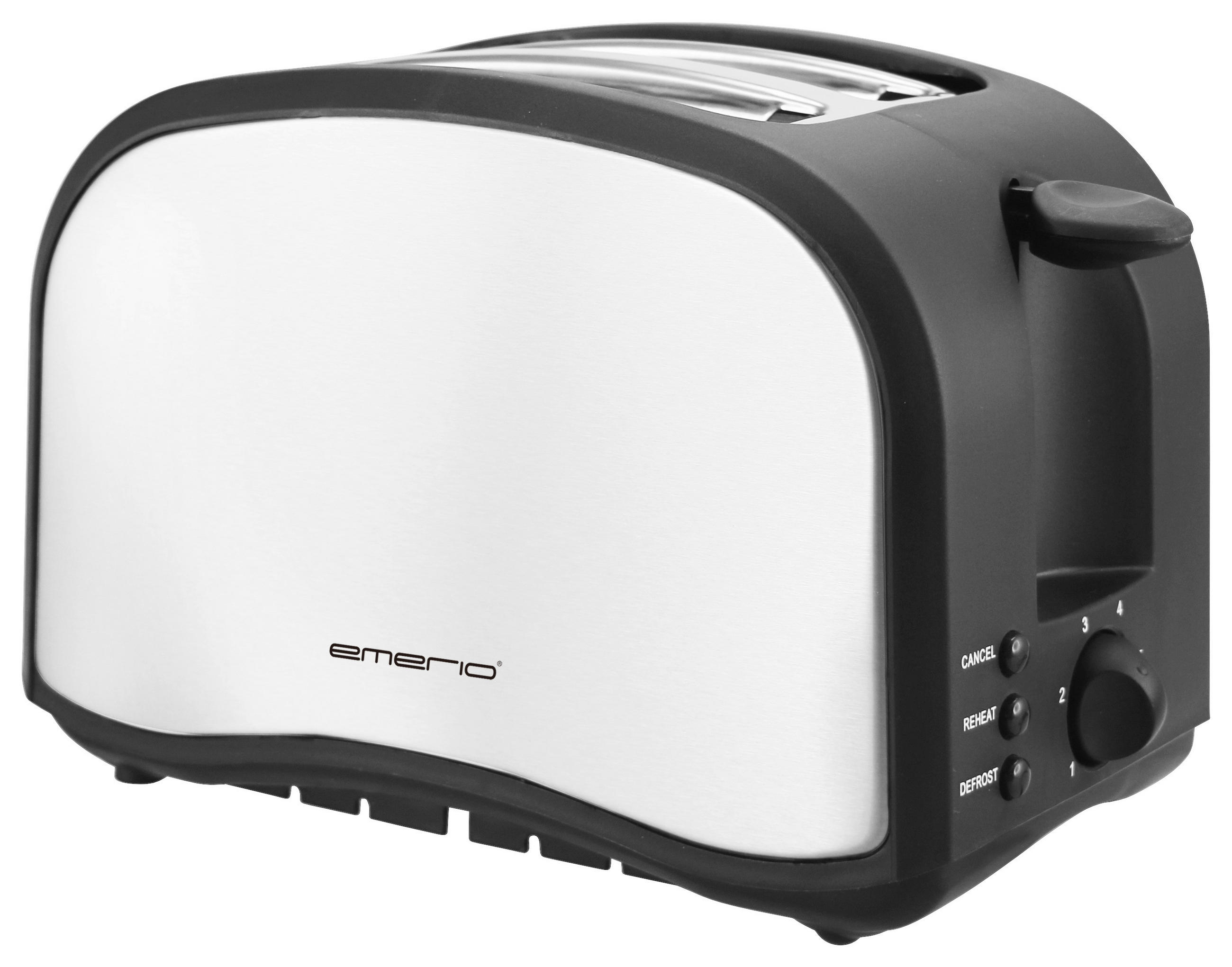 TOASTER  - Schwarz/Grau, Basics, Kunststoff/Metall (25/18/15cm) - EMERIO