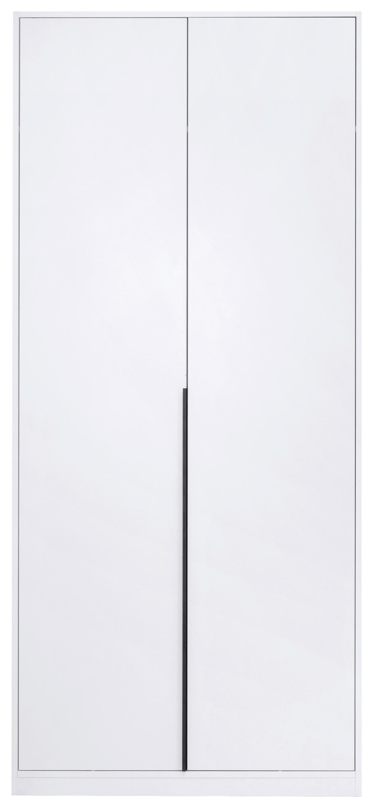 DREHTÜRENSCHRANK  in Weiß  - Schwarz/Weiß, MODERN, Holzwerkstoff/Metall (93/211/53cm) - MID.YOU