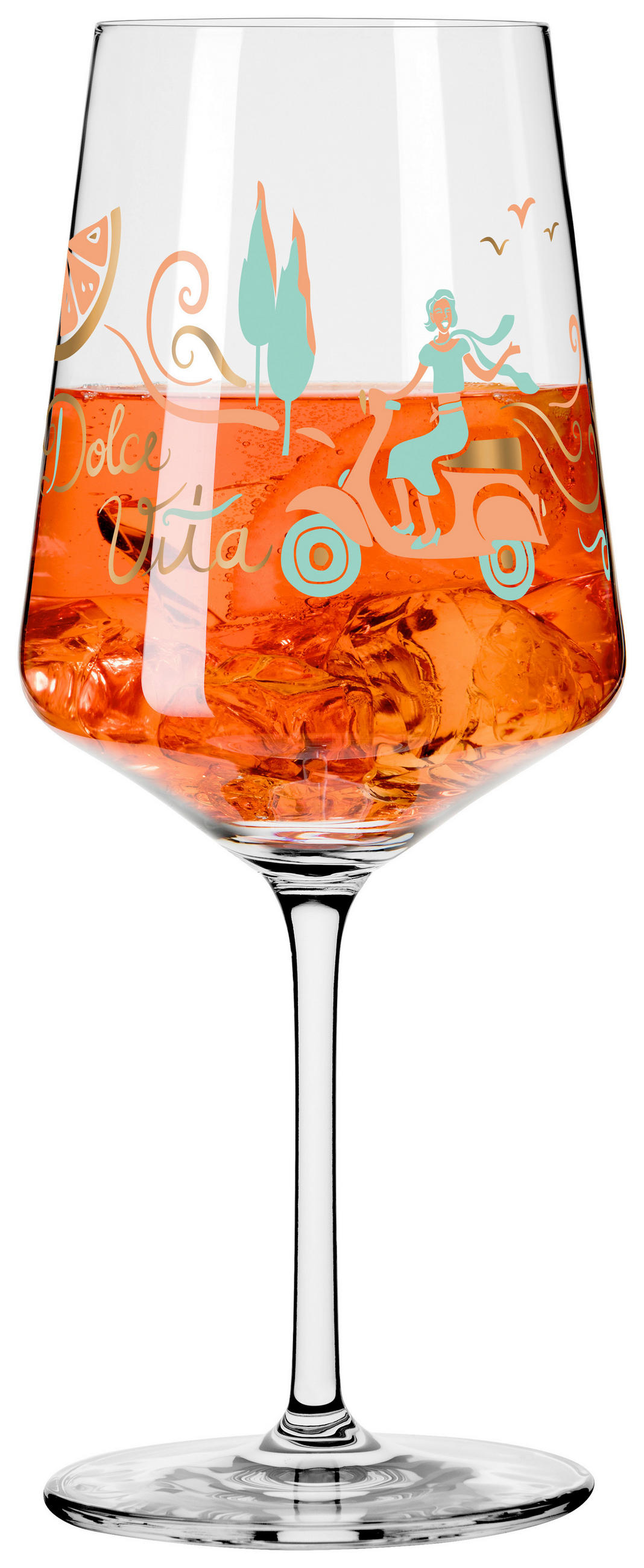 SPRITZERGLAS 544 ml 4-teilig  - Türkis/Beige, LIFESTYLE, Glas (20,3/26,6/19,4cm) - Ritzenhoff
