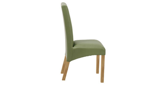 STUHL Lederlook Eichefarben, Dunkelgrün - Dunkelgrün/Eichefarben, KONVENTIONELL, Holz/Textil (47/102/57cm) - Carryhome