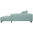 ECKSOFA  in Chenille Hellblau  279/222 cm  - Schwarz/Hellblau, KONVENTIONELL, Kunststoff/Textil (279/222cm) - Hom`in