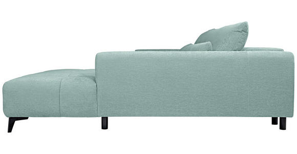 ECKSOFA  in Chenille Hellblau  279/222 cm  - Schwarz/Hellblau, KONVENTIONELL, Kunststoff/Textil (279/222cm) - Hom`in