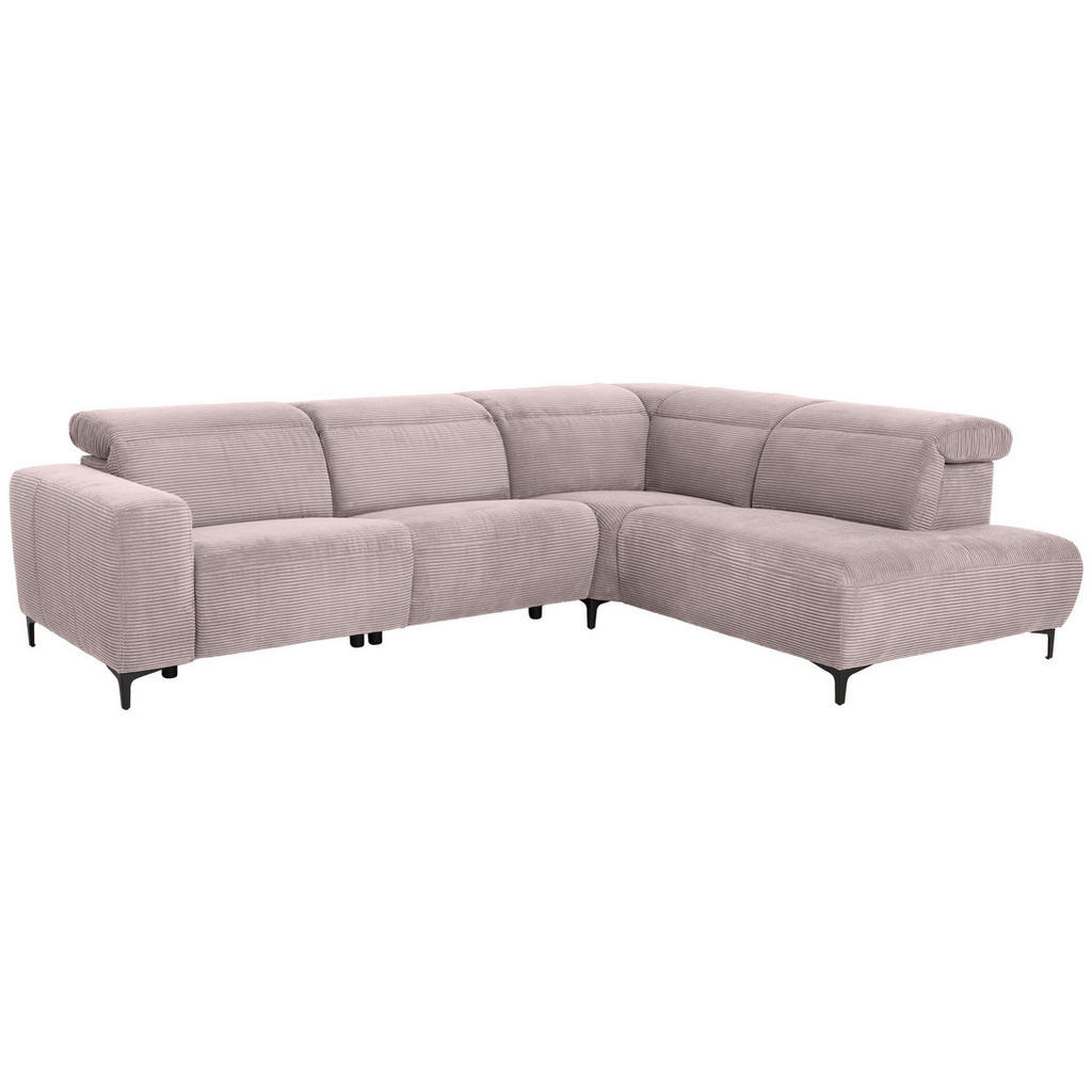 Thumbnail - Pure Home Lifestyle Ecksofa, Rosa, Textil, Uni, Ottomane rechts, L-Form, 290x223 cm, Blauer Engel, Goldenes M, Dgm, Type...
