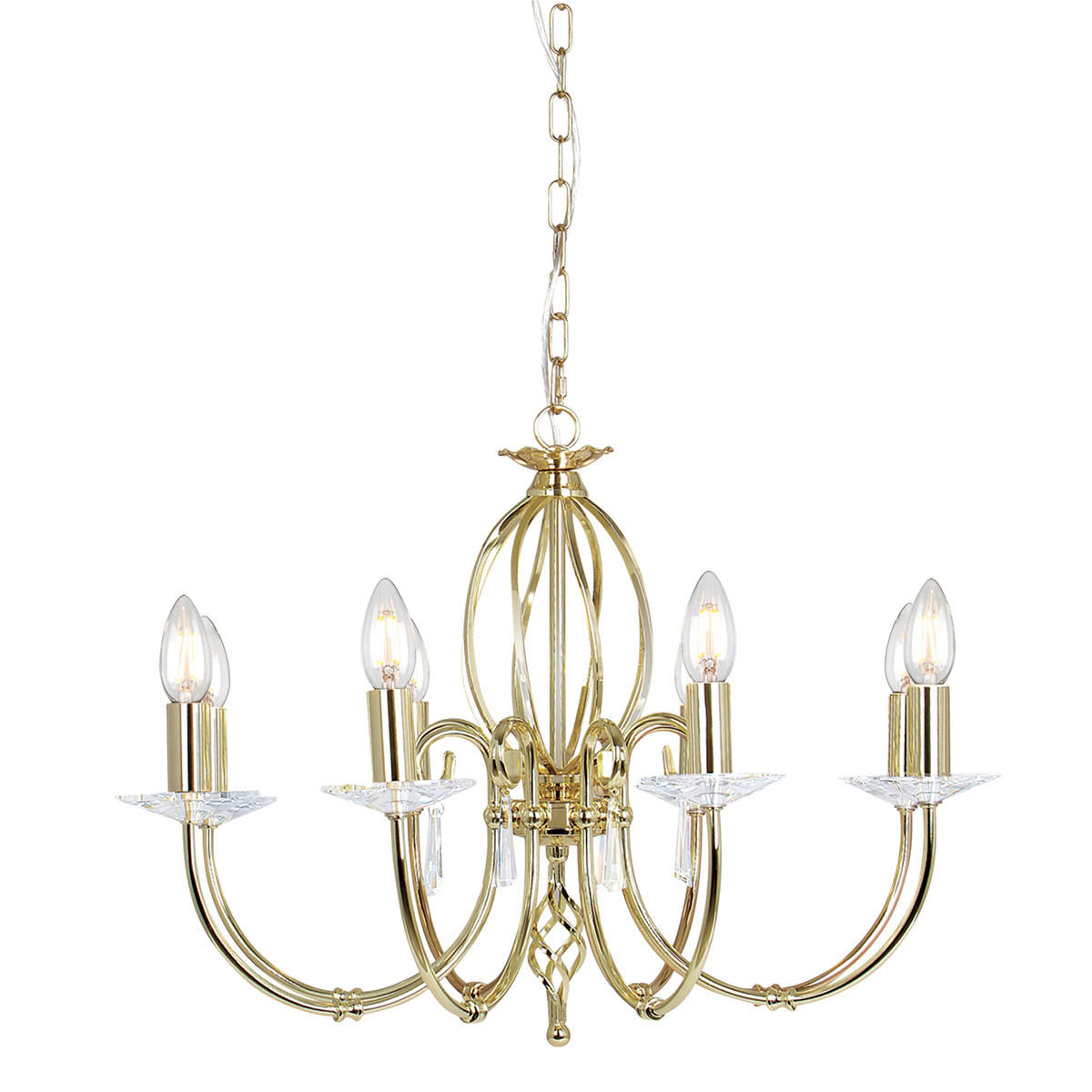TAKKRONA Brass 65/55 cm  - mässingsfärgad, Klassisk, metall (65/55cm) - Elstead Lighting