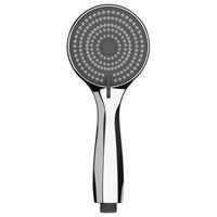 ZUHANYFEJ   - krómszínű, Basics, műanyag (9,5cm) - Wenko