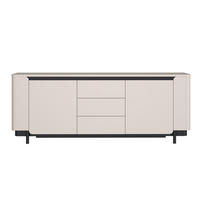 NIZKA OMARICA črna, peščene barve  - črna/peščene barve, Design, leseni material (204,9/77,9/44,8cm) - Hom`in