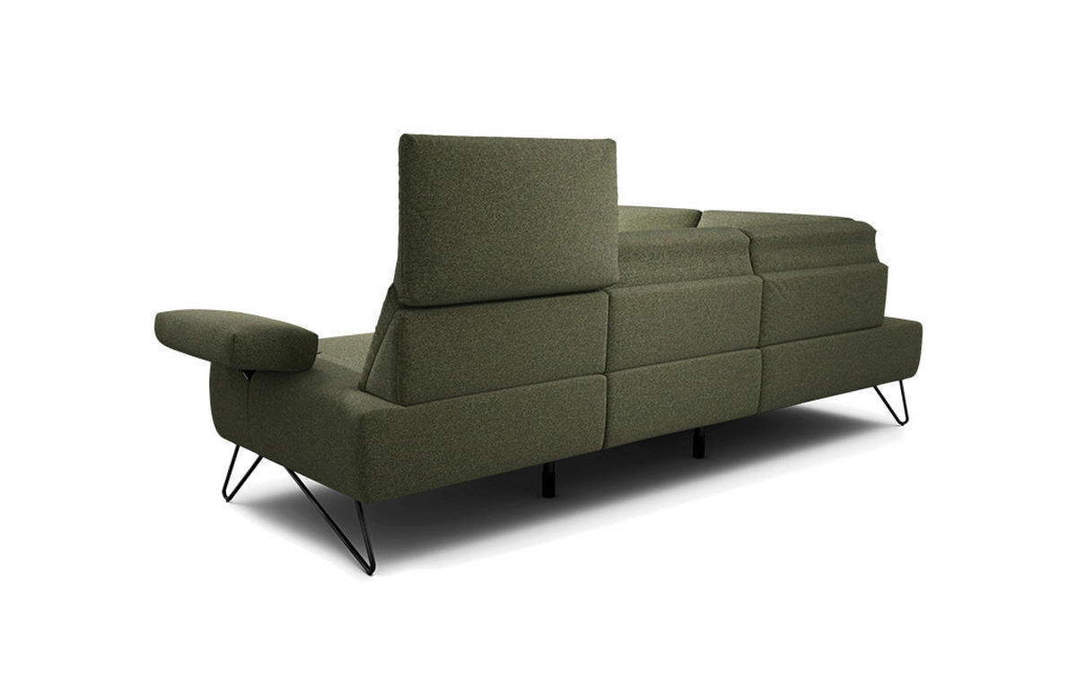 Freisteller von SENSOO ECKSOFA Cosy Waldgrün Chenille.