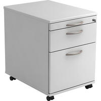 ROLLCONTAINER Weiß  - Alufarben/Weiß, KONVENTIONELL, Holzwerkstoff/Kunststoff (42,8/59/58cm) - Venda