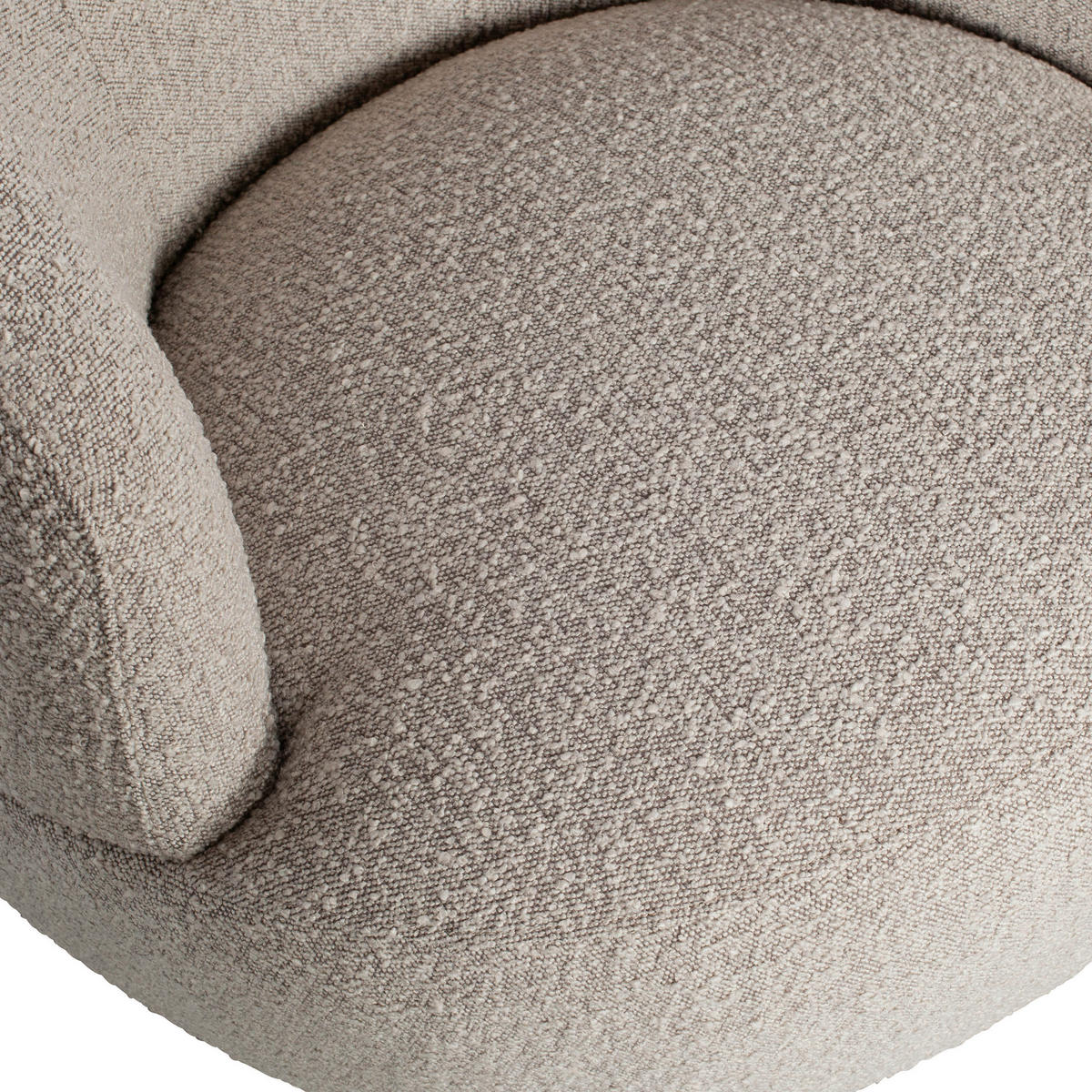 SESSEL in Bouclé Naturfarben  - Schwarz/Naturfarben, Design, Kunststoff/Textil (84/71/88cm) - Livetastic